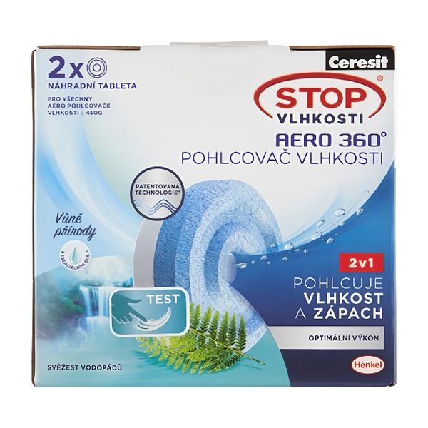 Ceresit Pohlcovač vlhkosti Aero 360° náhradní tablety, vodopád (2x 450 g)