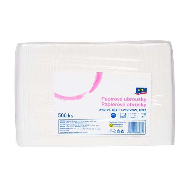 ARO Ubrousky 1vrstvé bílé, 33x33 cm