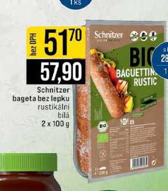 Schnitzer bageta bez lepku rustikálni bila 2 x 100 g 