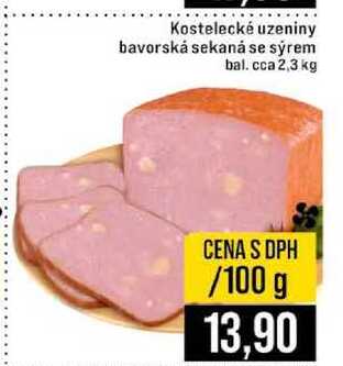 Kostelecké uzeniny bavorská sekaná se sýrem bal. cca 2,3 kg