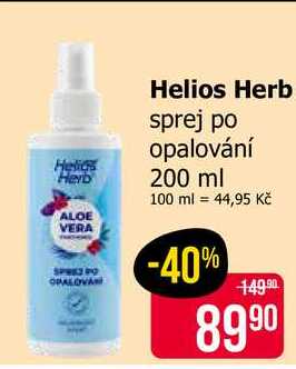 Helios Herb sprej po opalování 200 ml