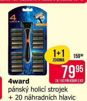 4ward pánský holicí strojek + 20 náhradních hlavic 