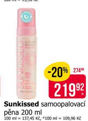 Sunkissed samoopalovací pěna 200 ml