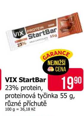 VIX StartBar proteinová tyčinka 55 g, různé příchutě 