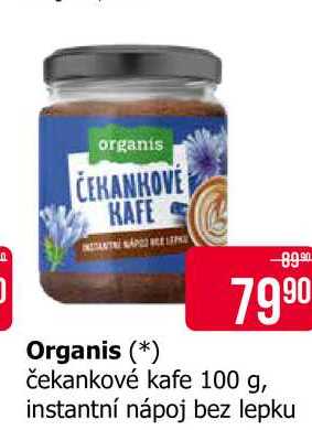 Organis čekankové kafe 100 g, instantní nápoj bez lepku 
