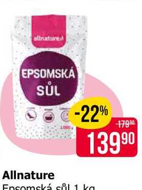 Allnature Ensomská sůl 1 kg