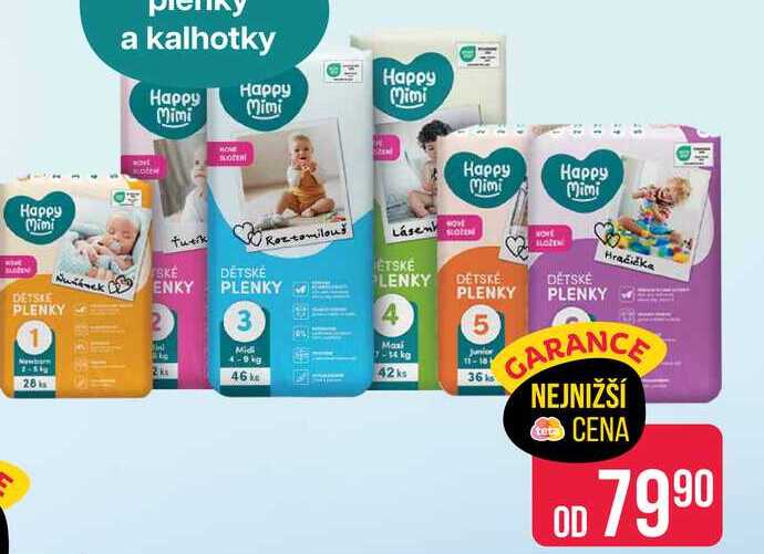 Happy Mimi dětské plenky 1, 28ks