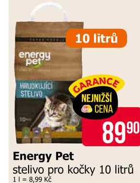 Energy Pet stelivo pro kočky 10 litrů 