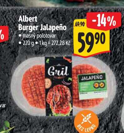 Albert Burger Jalapeño 220 g