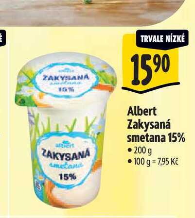  Albert Zakysaná smetana 15%  200 g 