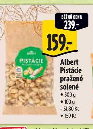  Albert Pistácie pražené solené  500 g  