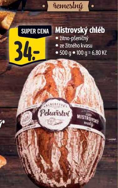  Mistrovský chléb  žitno-pšeničný 500 g