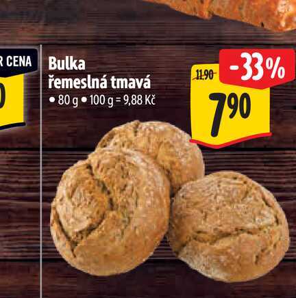   Bulka řemeslná tmavá 80 g  
