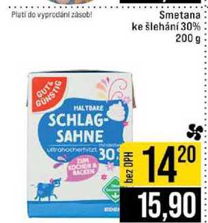 Smetana ke šlehání 30% 200 g