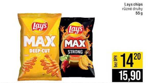 Lays chips různé druhy 55g