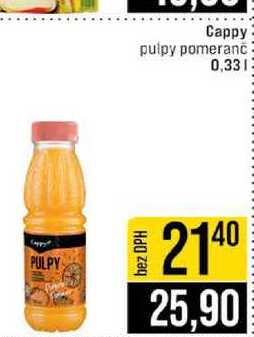 Cappy pulpy pomeranč 0,33l