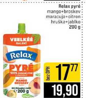 Relax pyré mango+broskev maracuja+citron hruška+jablko 200 g 
