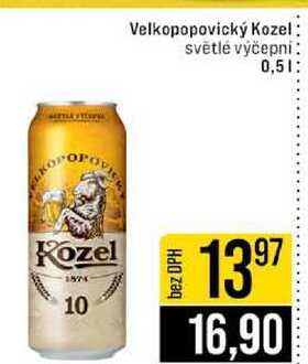 Velkopopovický Kozel světlé výčepní 0,5l