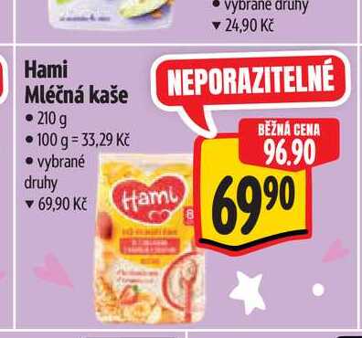 Hami Mléčná kaše 210 g 