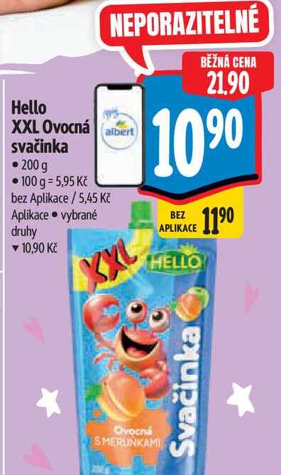 Hello XXL Ovocná svačinka 200 g