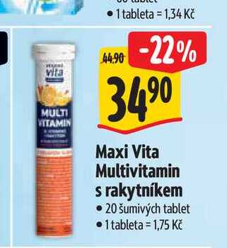   Maxi Vita Multivitamin s rakytníkem  20 šumivých tablet 