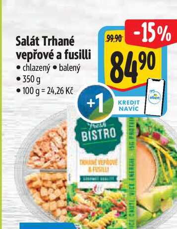 Salát Trhané vepřové a fusilli  350 g