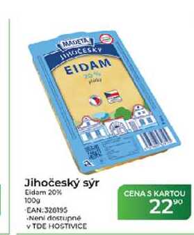 Jihočeský sýr Eidam 20% 100g