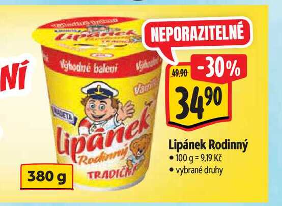   Lipánek Rodinný 380 g