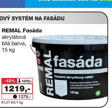 REMAL fasáda 15kg