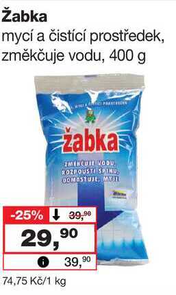 Žabka mycí a čistící prostředek, změkčuje vodu, 400 g 