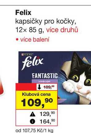 Felix kapsičky pro kočky, 12x 85 g