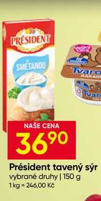 Président tavený sýr vybrané druhy 150 g