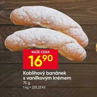 Koblihový banánek s vanilkovým krémem 75 g 