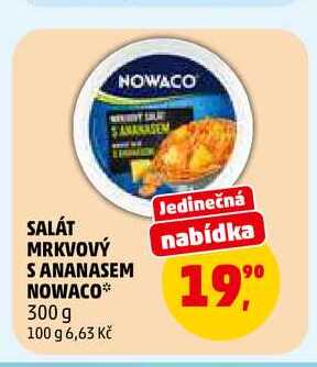 SALÁT MRKVOVÝ S ANANASEM NOWACO, 300 g 