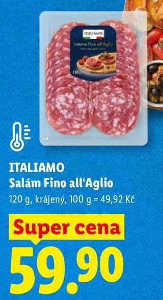 ITALIAMO Salám Fino all'Aglio, 120 g