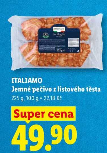 ITALIAMO Jemné pečivo z listového těsta, 225 g
