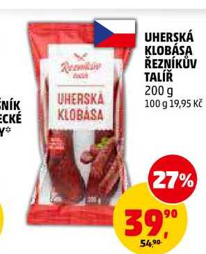 UHERSKÁ KLOBÁSA ŘEZNÍKŮV TALÍŘ, 200 g