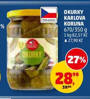 OKURKY KARLOVA KORUNA, 670 g