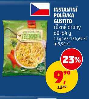 INSTANTNÍ POLÉVKA GUSTITO, 60-64 g