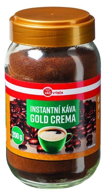 VÁŠ VÝBĚR Gold Crema Káva, 200 g