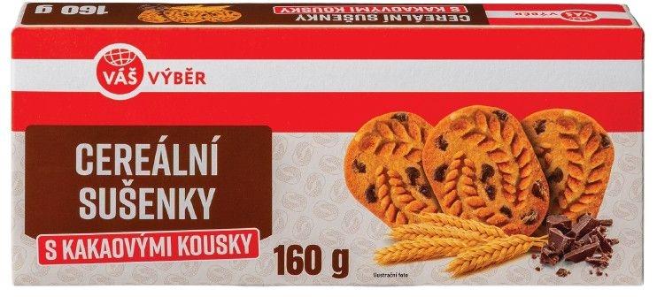 VÁŠ VÝBĚR Cereální sušenky, 160 g