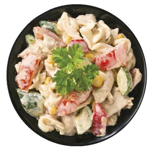 Těstovinový salát s kuřecím masem, 1 kg