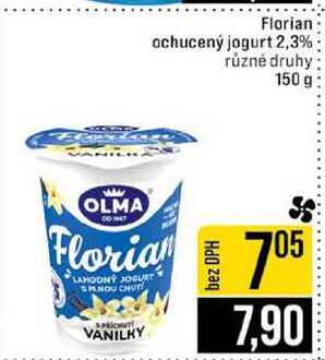 Florian ochucený jogurt 2,3% různé druhy 150 g 
