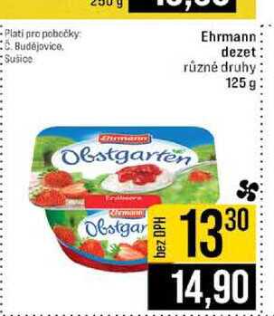 Ehrmann dezet různé druhy 125 g 