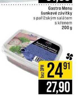 Gastro Menu šunkové závitky s pařížským salátem s křenem 200 g 