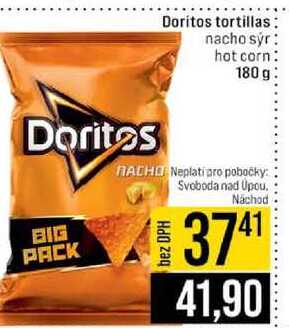 Doritos tortillas nacho sýr hot corn 180 g 