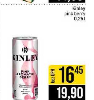 Kinley pink berry 0,25l