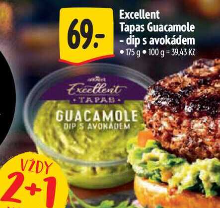 Excellent Excellent Tapas Guacamole -dip s avokádem, 175 g 