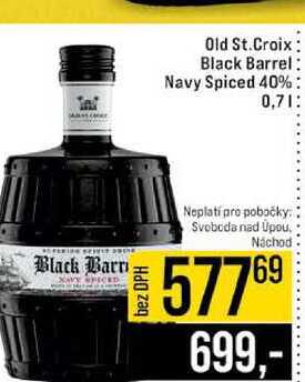 Old St.Croix Black Barrel Navy Spiced 40% 0,7l