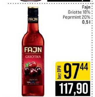 Fajn Griotte 18% Peprmint 20% 0,5l